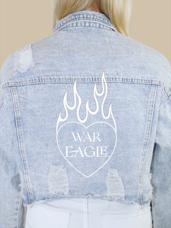 Auburn Denim Jacket Jackets & Blazers - Auburn Denim Jacket,  Light Wash Distressed, Brand New with tags
